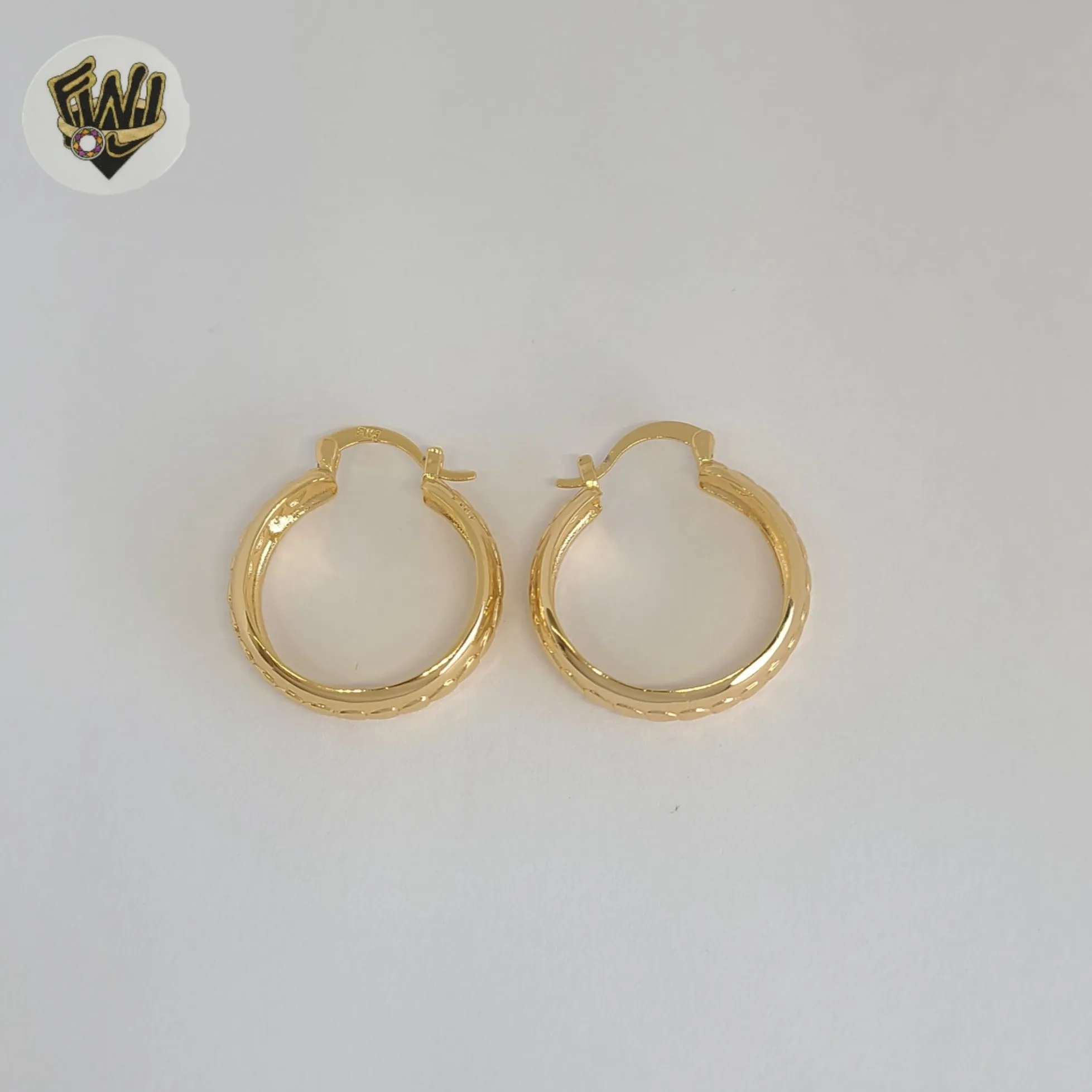 (1-2708-1) Gold Laminate - Heart Hoops - BGF