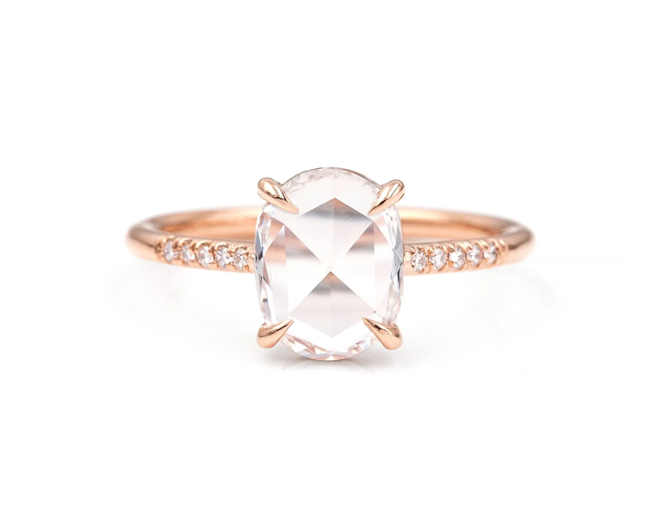 1.20-Carat Rose Cut Oval Solitaire