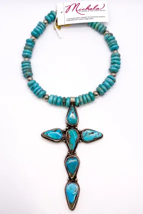 1960s Turquoise Pendant 1960s Tibetan Turquoise Necklace | Made In The Deep South