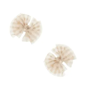 2PK TULLE BABY FAB CLIPS: blush gingham