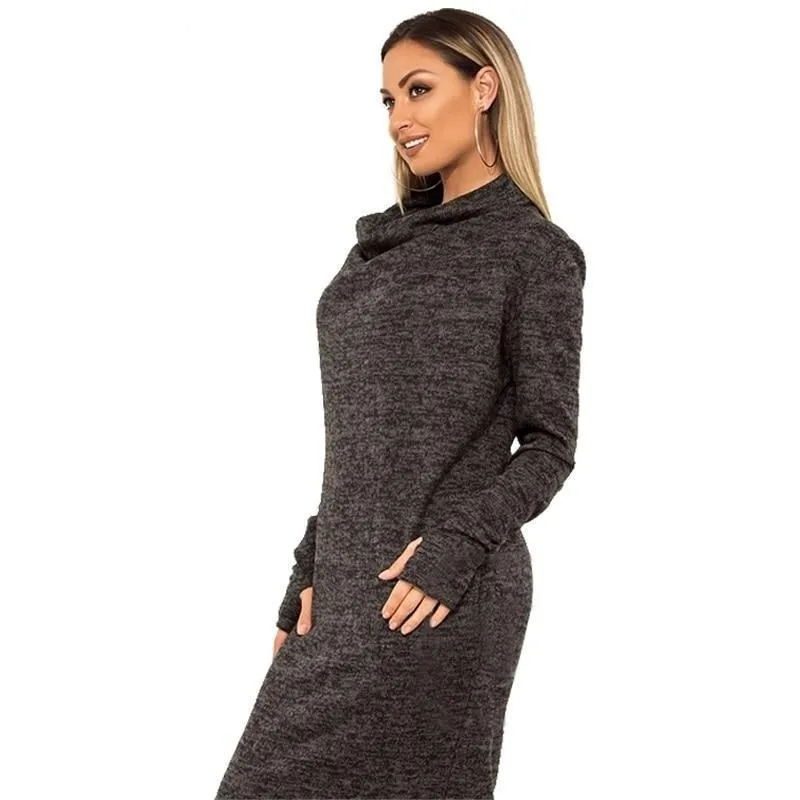 5XL 6XL Plus Size Women's High Neck Long Sleeve for Autumn Winter