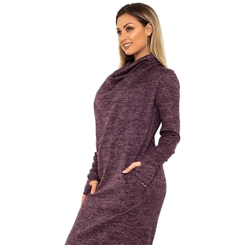 5XL 6XL Plus Size Women's High Neck Long Sleeve for Autumn Winter