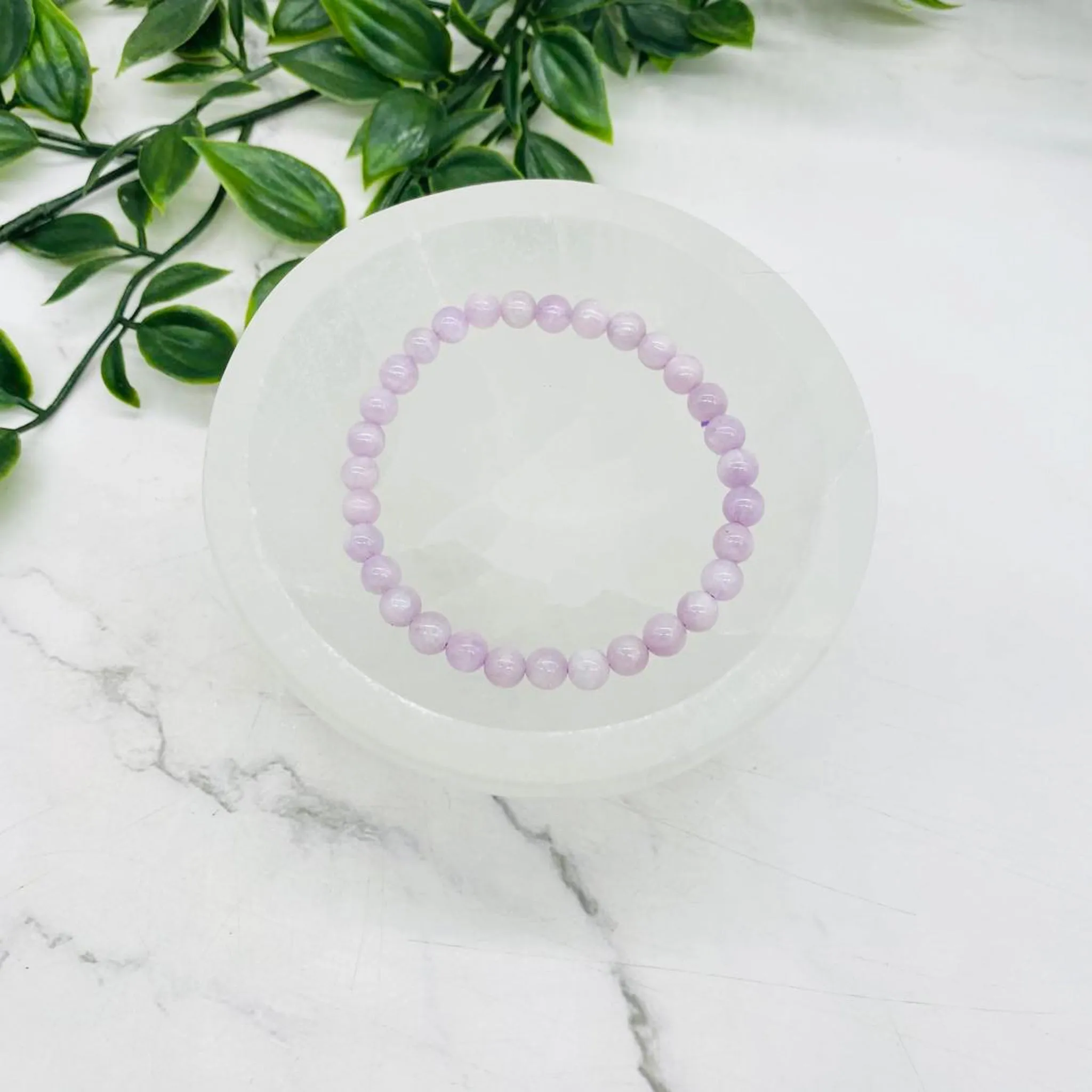 6 MM High Quality Kunzite Bracelet, Stone for Crown Chakra