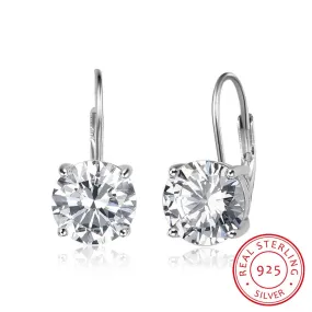 925 Sterling Silver Fantasia Earrings for Women 8mm CZ