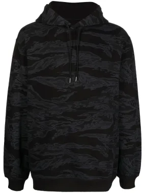 Abstract-Print Drawstring Hoodie