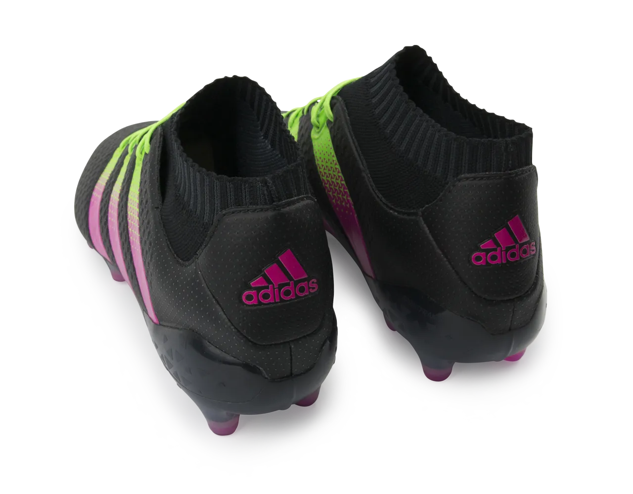 adidas Men's ACE 16.1 PrimeKnit FG/AG Black/Shock Pink/Solar Green