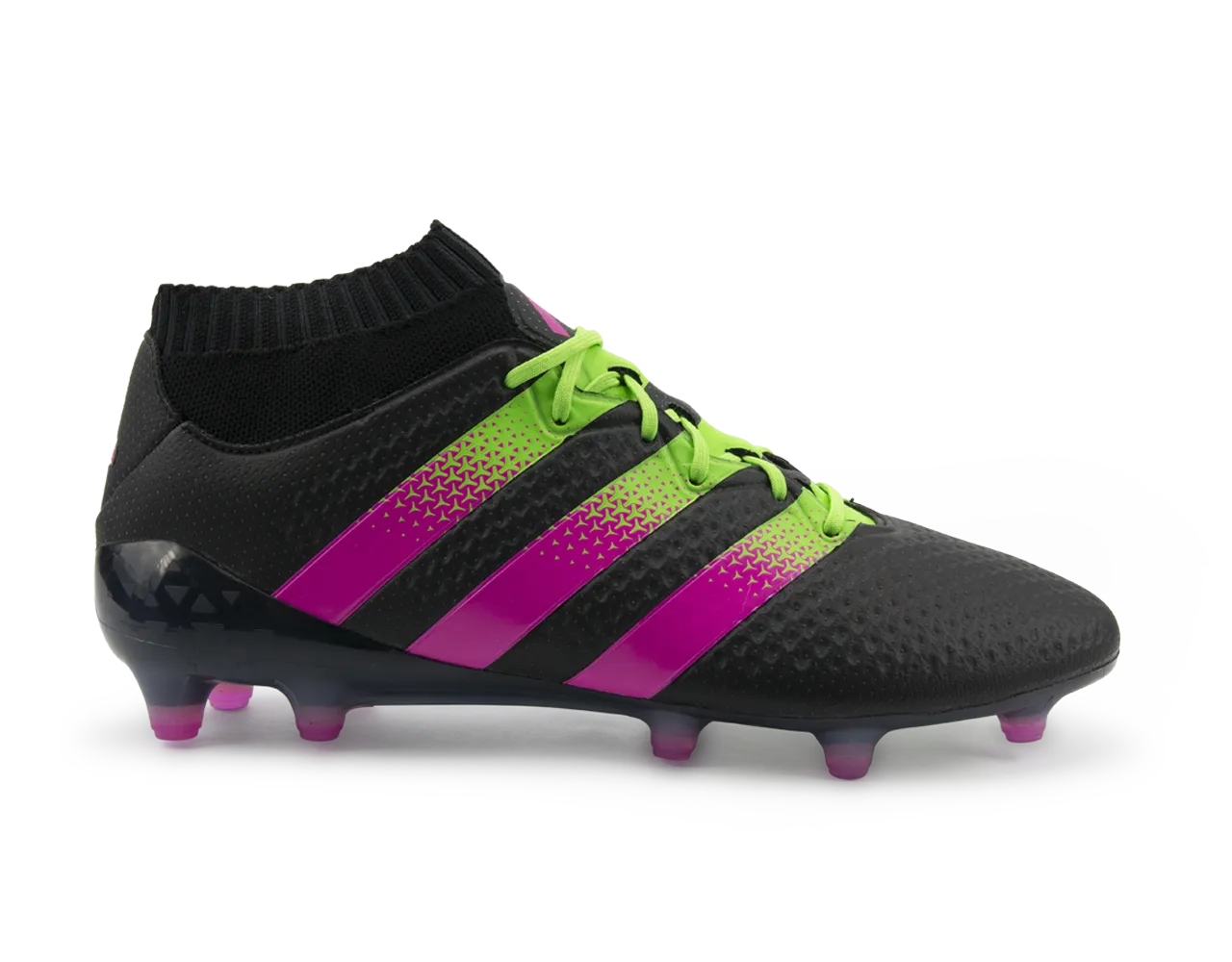 adidas Men's ACE 16.1 PrimeKnit FG/AG Black/Shock Pink/Solar Green