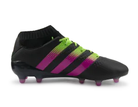 adidas Men's ACE 16.1 PrimeKnit FG/AG Black/Shock Pink/Solar Green