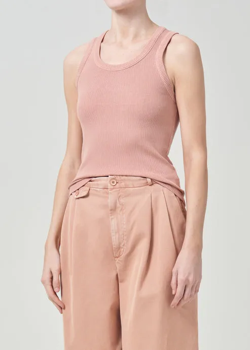 Agolde Poppy Scoop Neck Tank in Sherbet