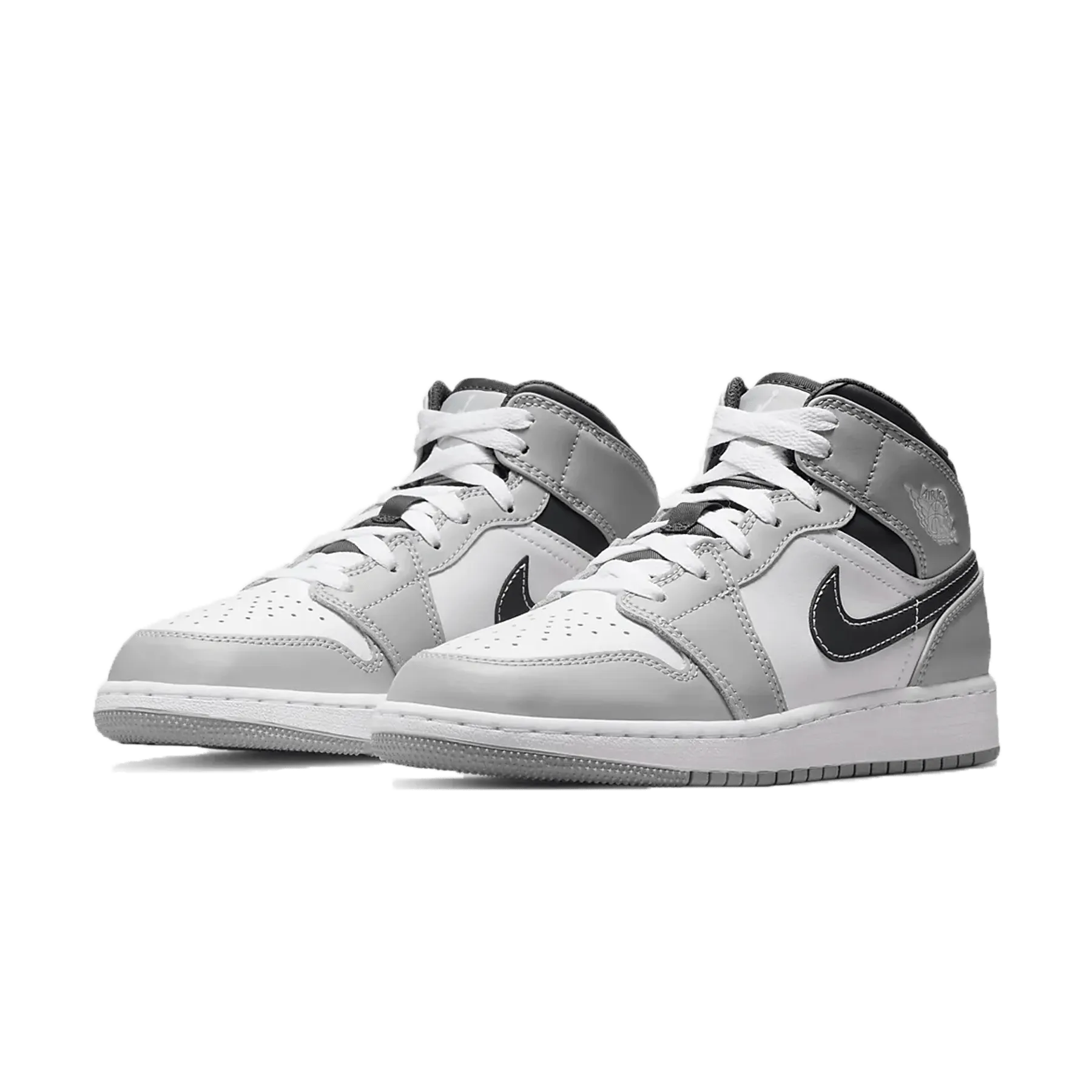 Air Jordan 1 Mid GS 'Light Smoke Grey'