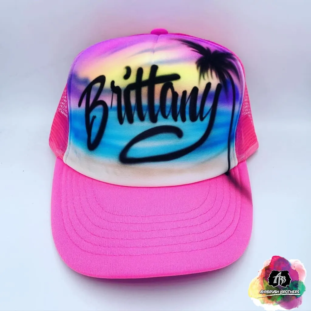 Airbrush Beach Hat Design