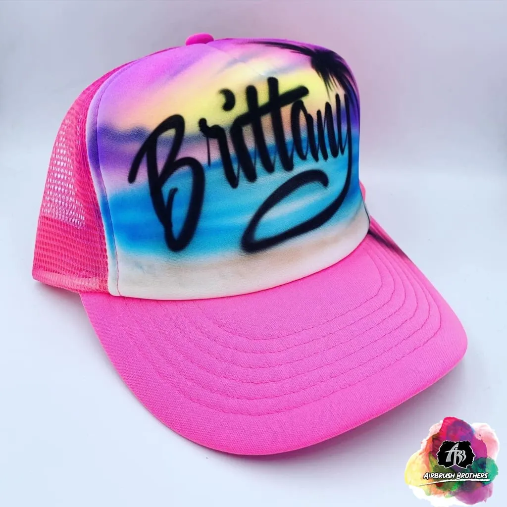 Airbrush Beach Hat Design