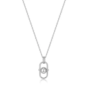 Ania Haie Silver Orb Link Drop Pendant Necklace