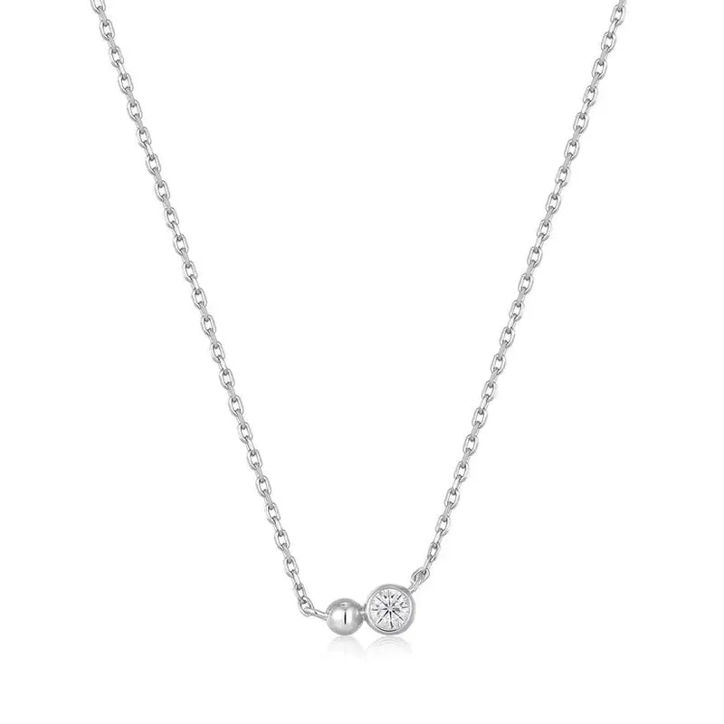 Ania Haie Silver Orb Sparkle Pendant Necklace