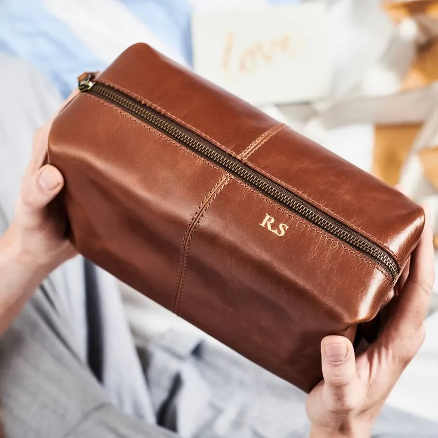 Anniversary Leather Wash Bag