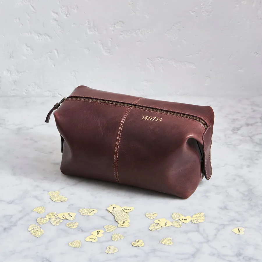 Anniversary Leather Wash Bag