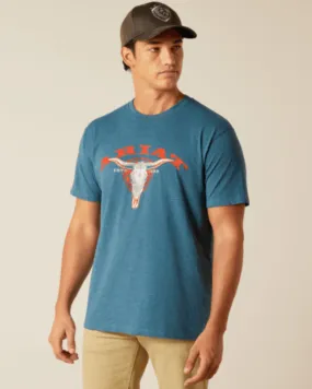 Ariat Men's Steel Blue Steerhead Graphic Tee 10051392