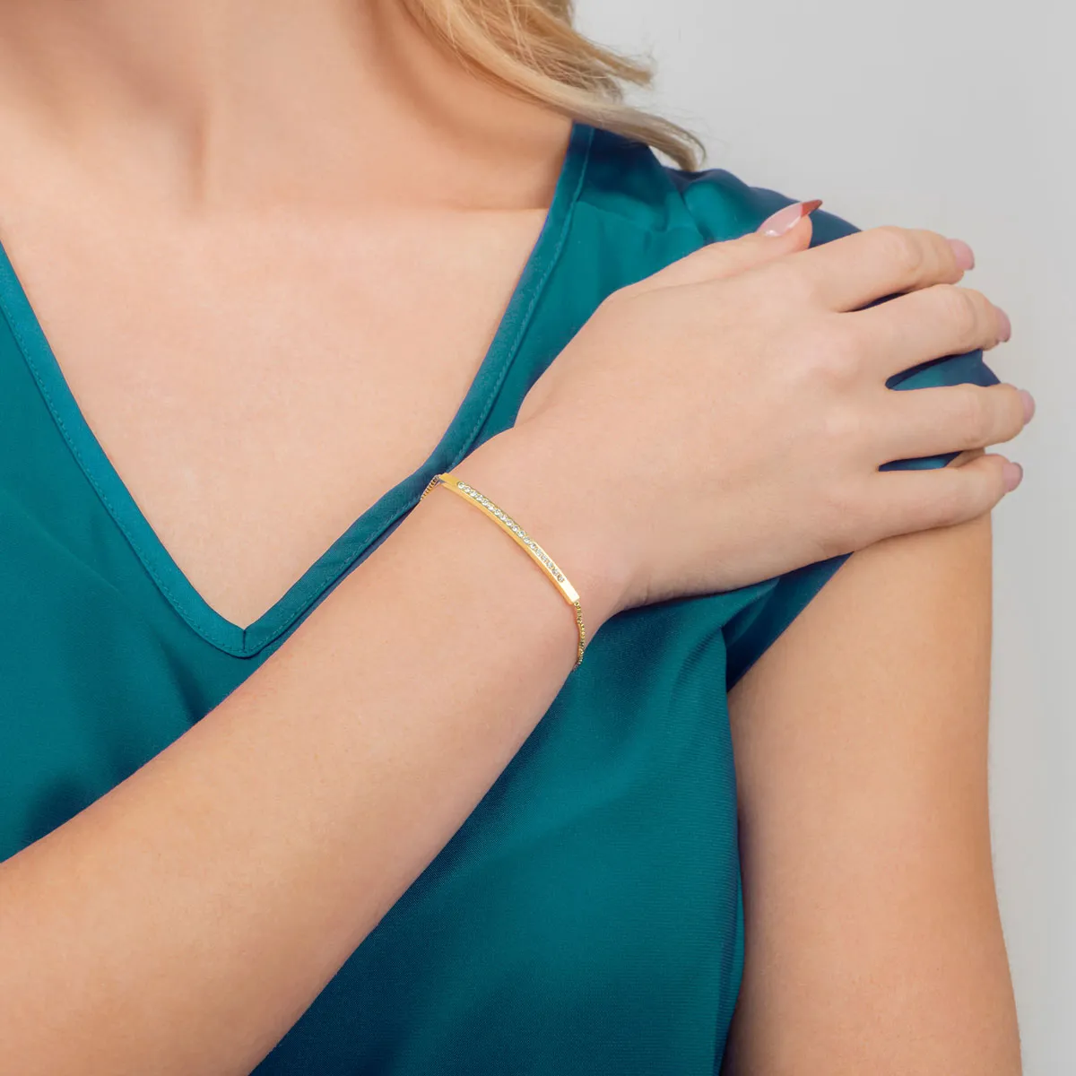 Arvo Clear Gem Bracelet - Gold by Arvo