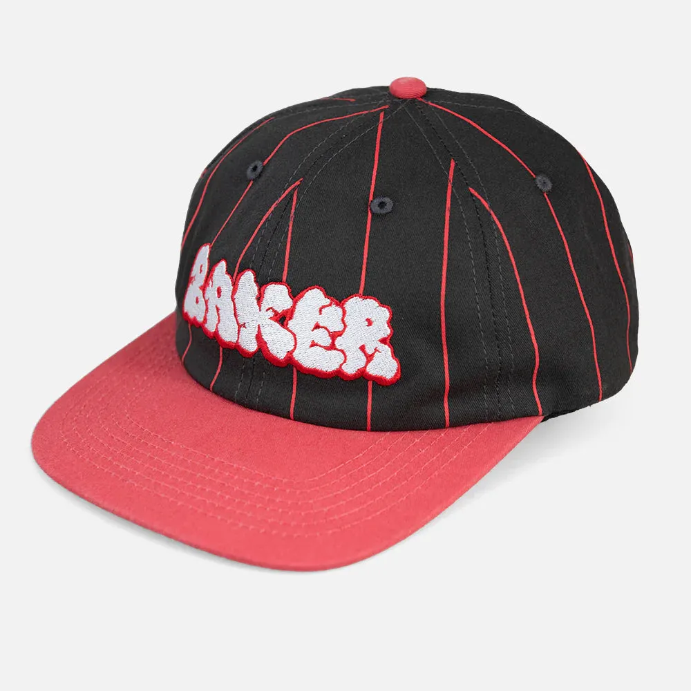 Baker Bubble Pin Snapback Cap - Black / Red