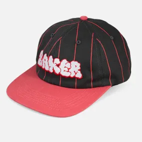 Baker Bubble Pin Snapback Cap - Black / Red