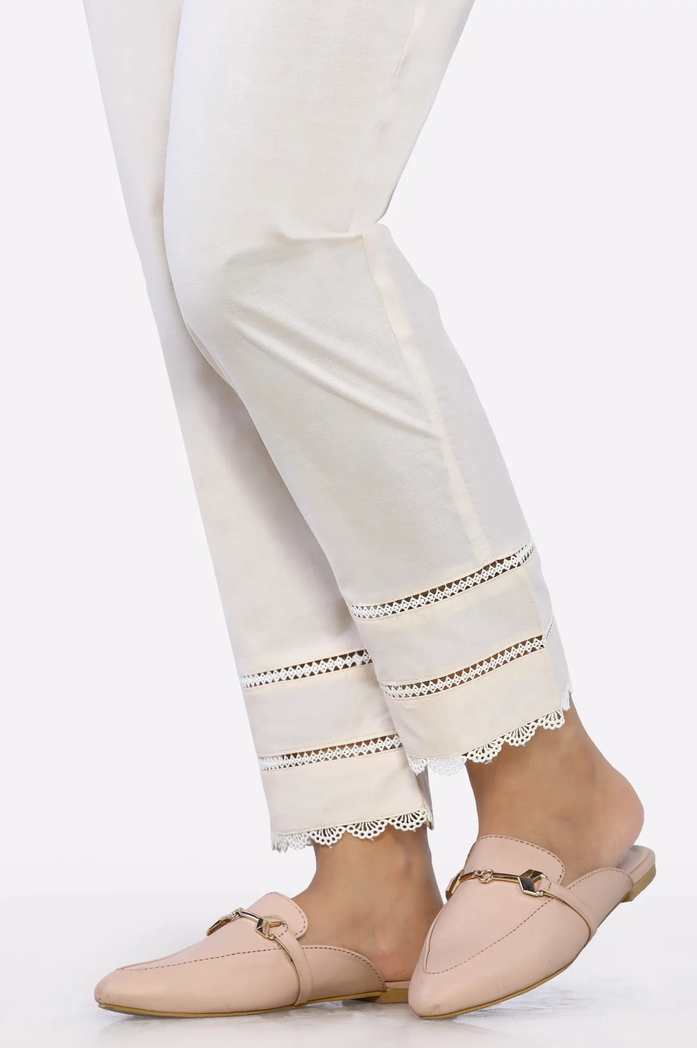 Beige Lace Trouser