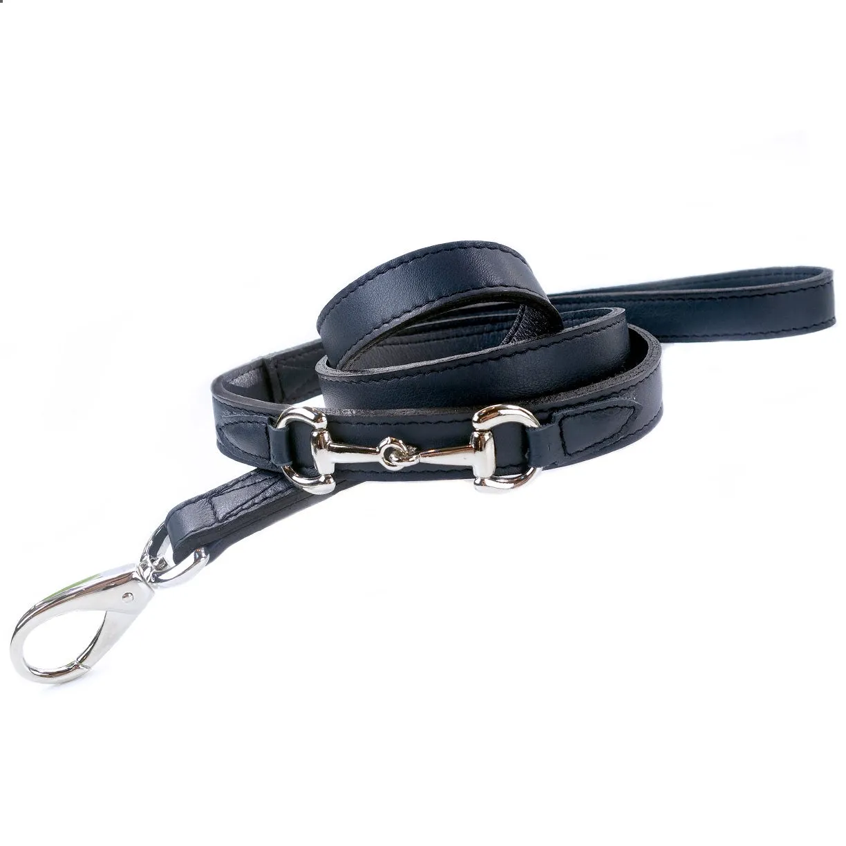 Belmont Dog Collar in French Navy & Nickel