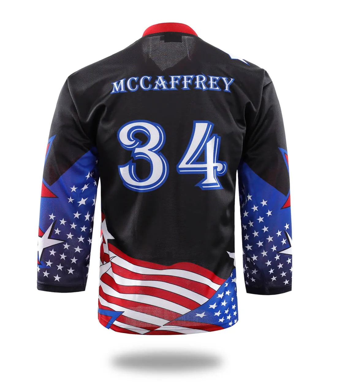 Black Design America Flag Hockey Jersey