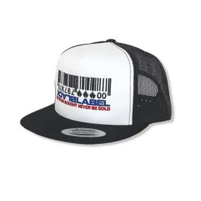 Black Label Barcode Trucker Hat - White / Black