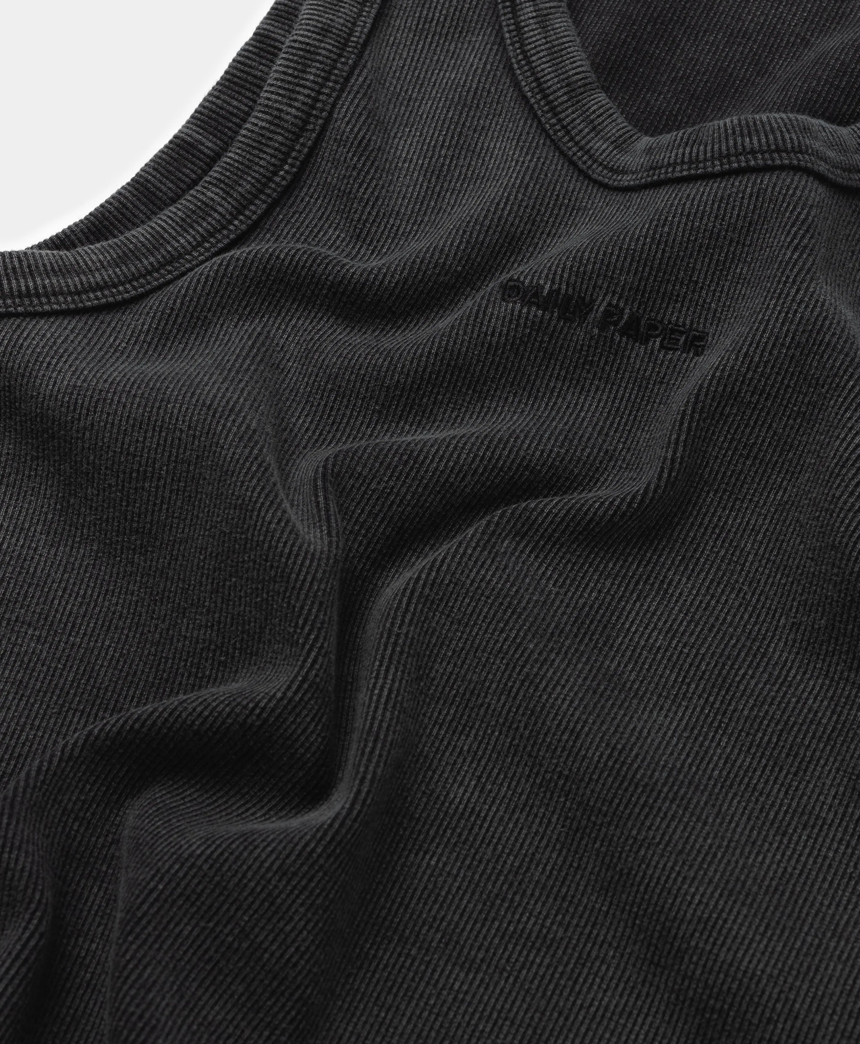 Black Logotype Wash Tanktop