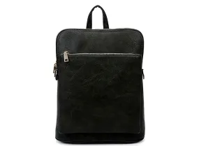 BLACK MULTI COMPARTMENT CROSS BODY BACKPACK