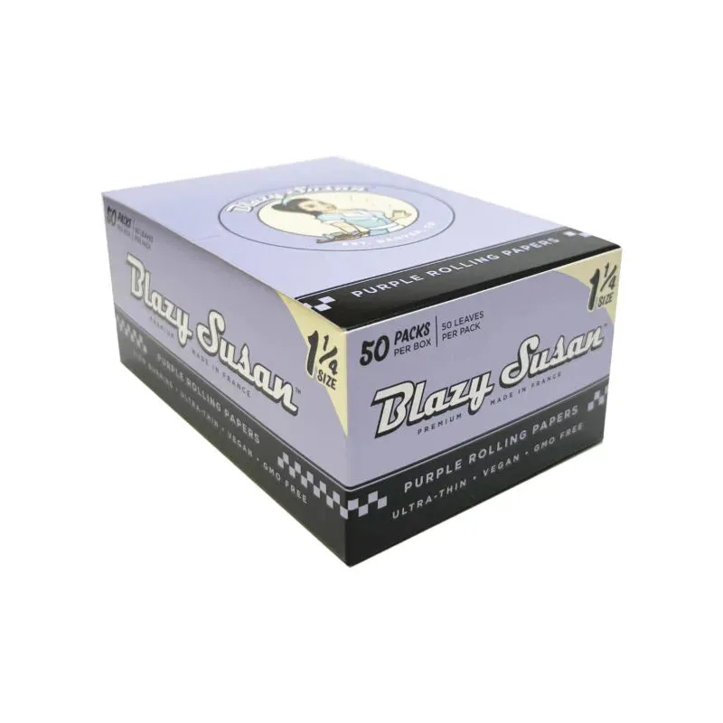 Blazy Susan Purple 1-1/4 Rolling Paper Box of 50