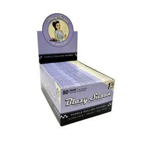 Blazy Susan Purple 1-1/4 Rolling Paper Box of 50