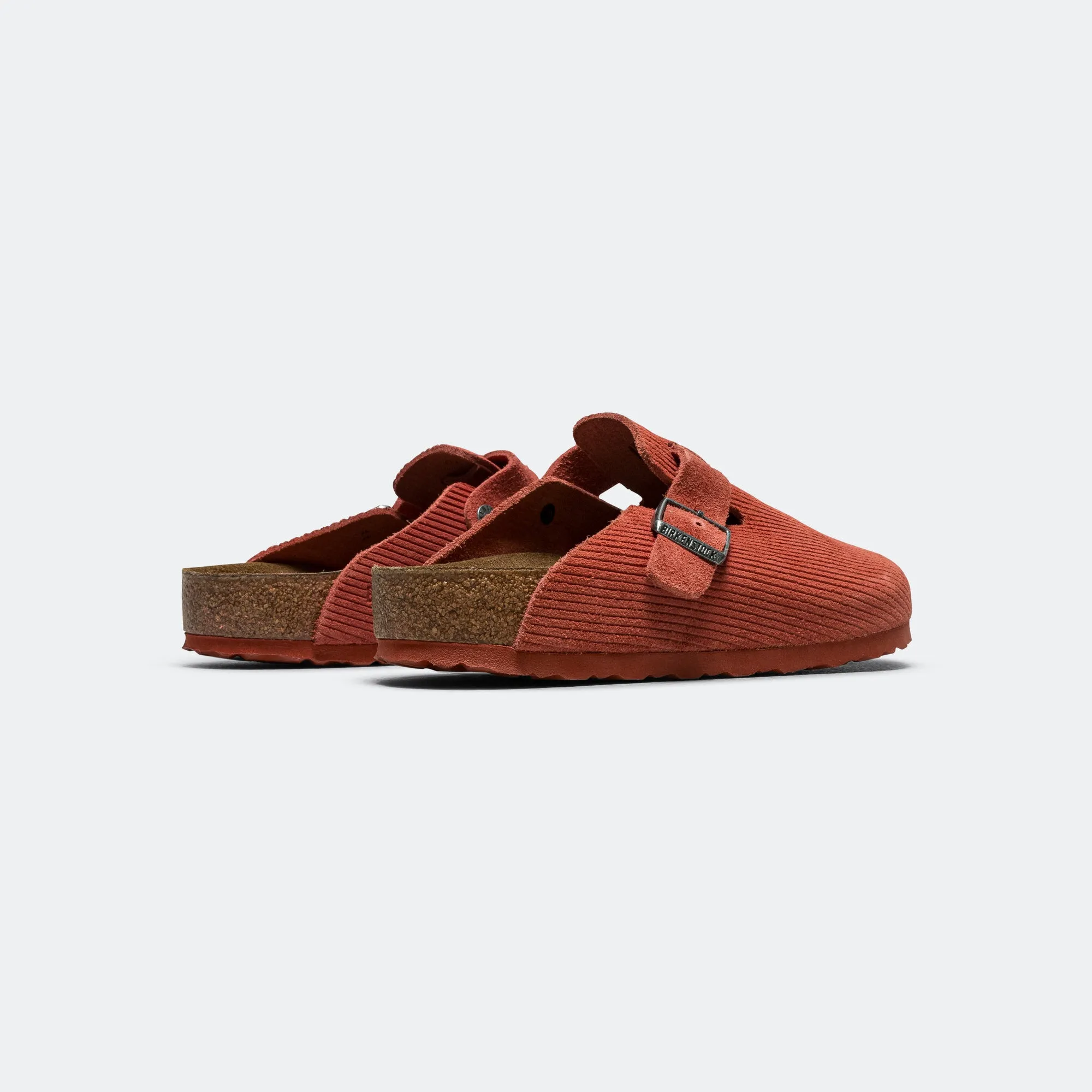 Boston Corduroy - Sienna Red Embossed Suede Leather