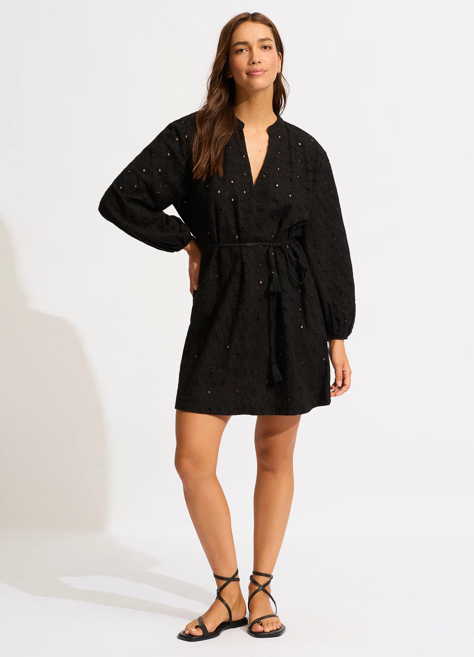 Broderie Cover Up - Black