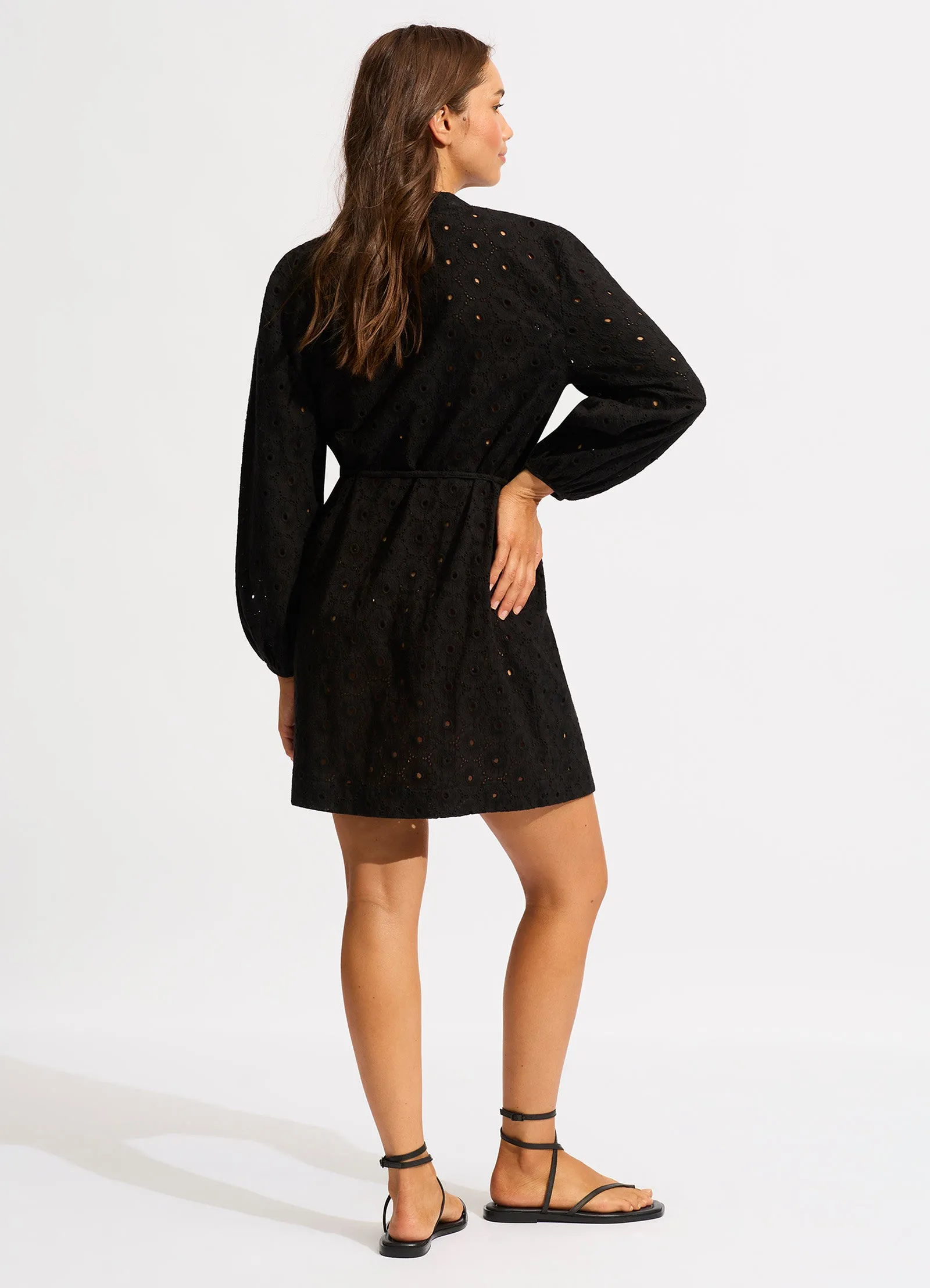 Broderie Cover Up - Black