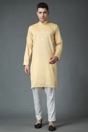 Buttermilk Yellow Silk Kurta Pajama