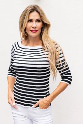 Cape Cod Sweater Stripe Black