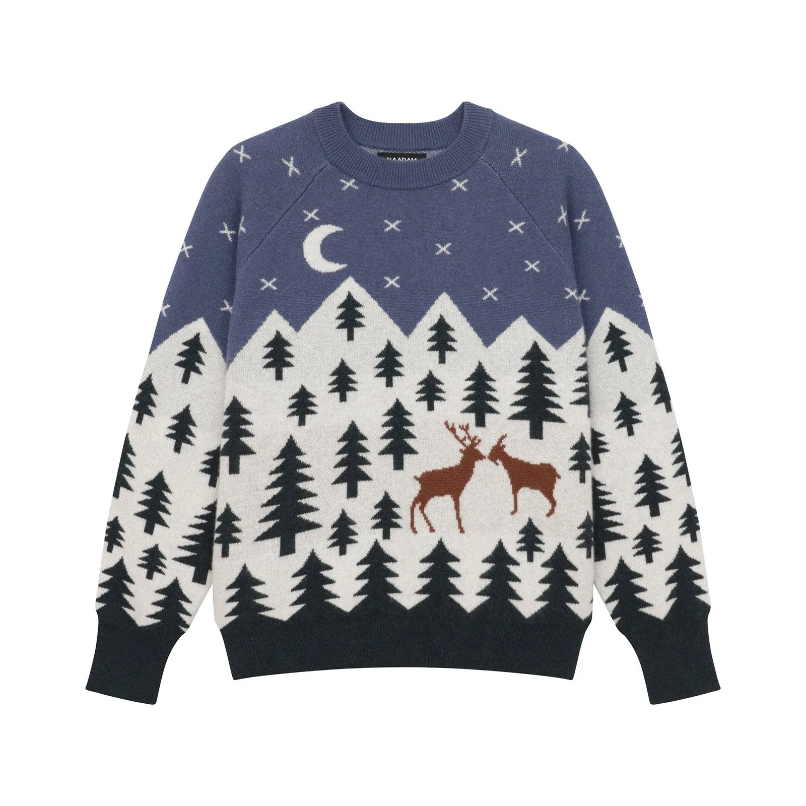 Cashmere Scenic Fair Isle Crewneck Sweater