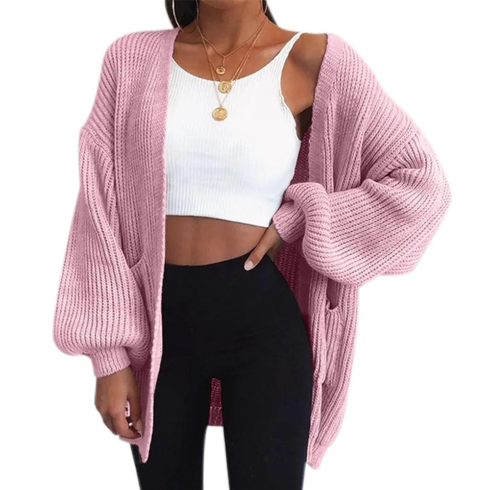 Chunky Oversized Loose Bell Sleeve Cable Knit Cardigan Knitwear