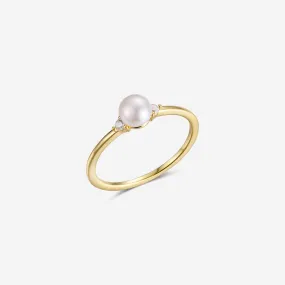 Classic 5mm AAA Solitare Pearl Ring