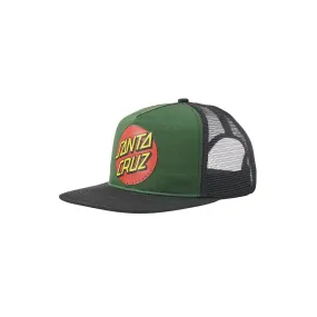 Classic Dot Mesh Trucker Structured Hat (Dk Green/Black)