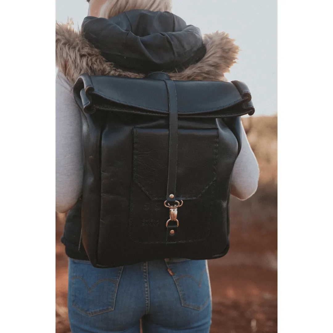 Classic Leather Noah Backpack - Black Edition