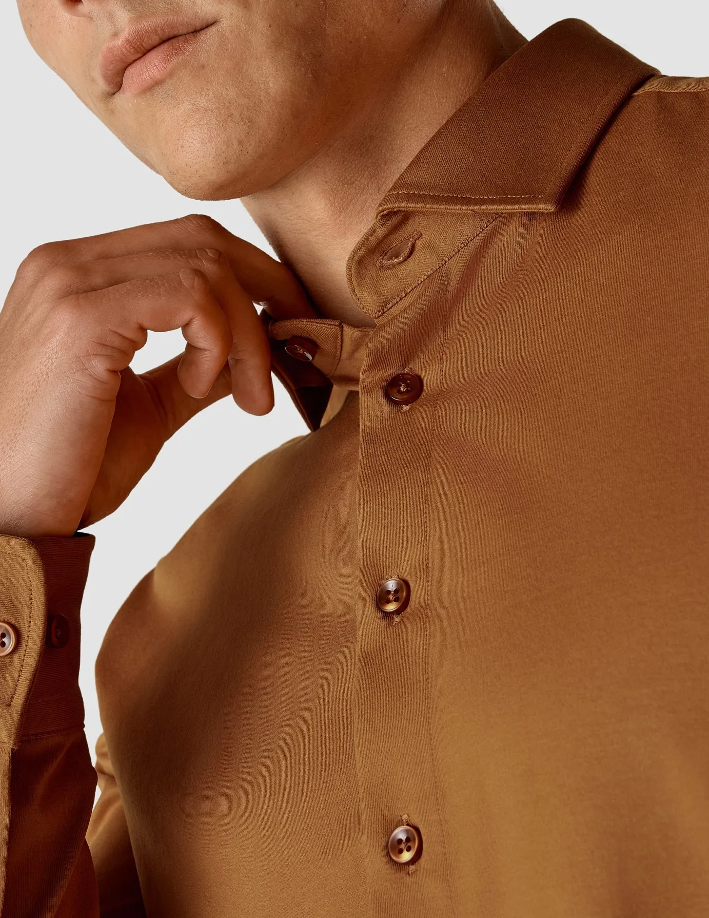 Classic Shirt Rusty Brown Slim