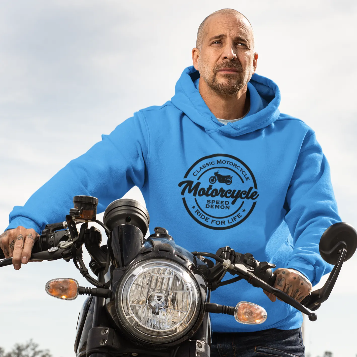 Classic Speed Demon Motorbike Humour Hoodie