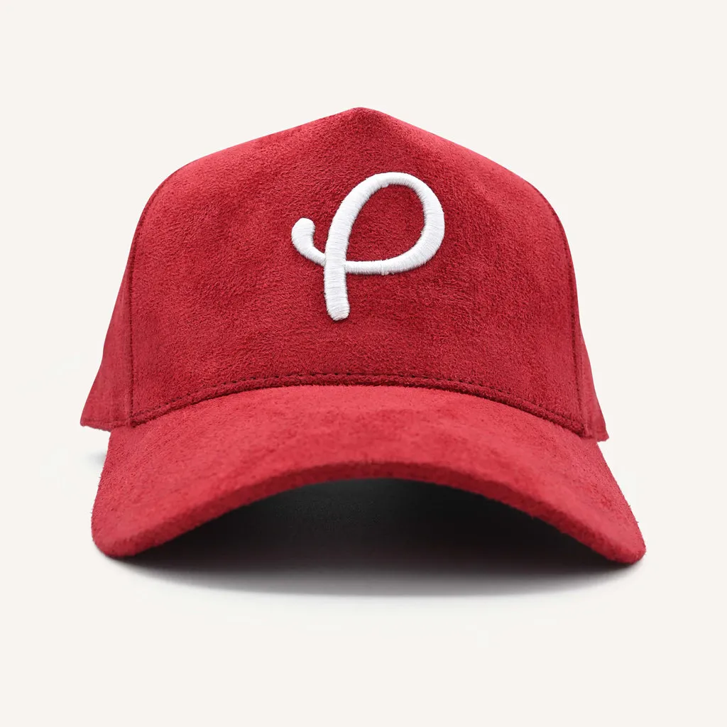 Classic Suede P Logo Hat Red