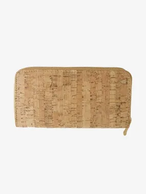 Cork Zipped Wristlet Tilia a in Beige