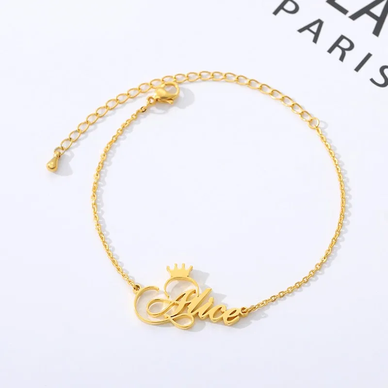 Customized Anklets With Names-Anklet Bracelet- Gifts For Mom