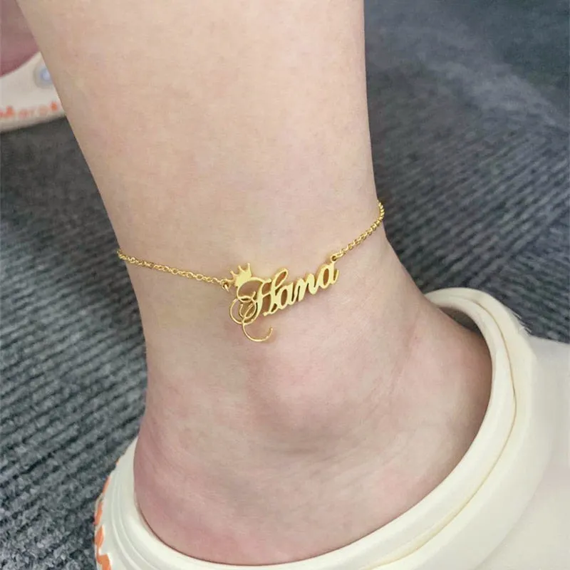 Customized Anklets With Names-Anklet Bracelet- Gifts For Mom