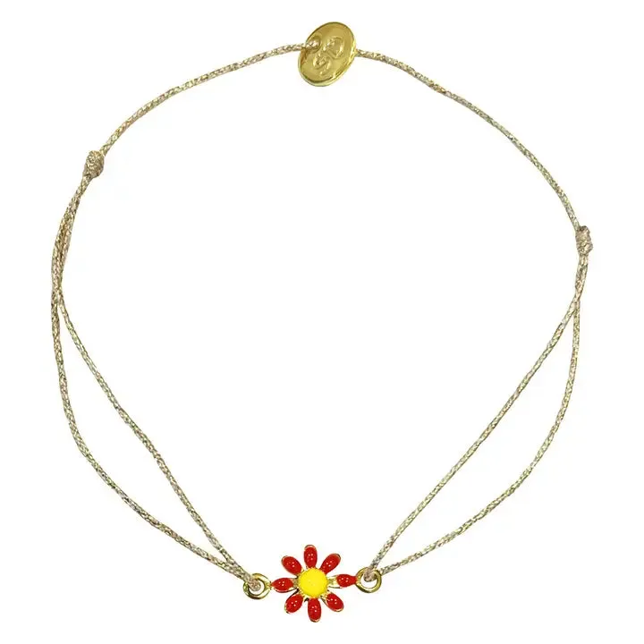 Daisy Enamel Flower Bracelet