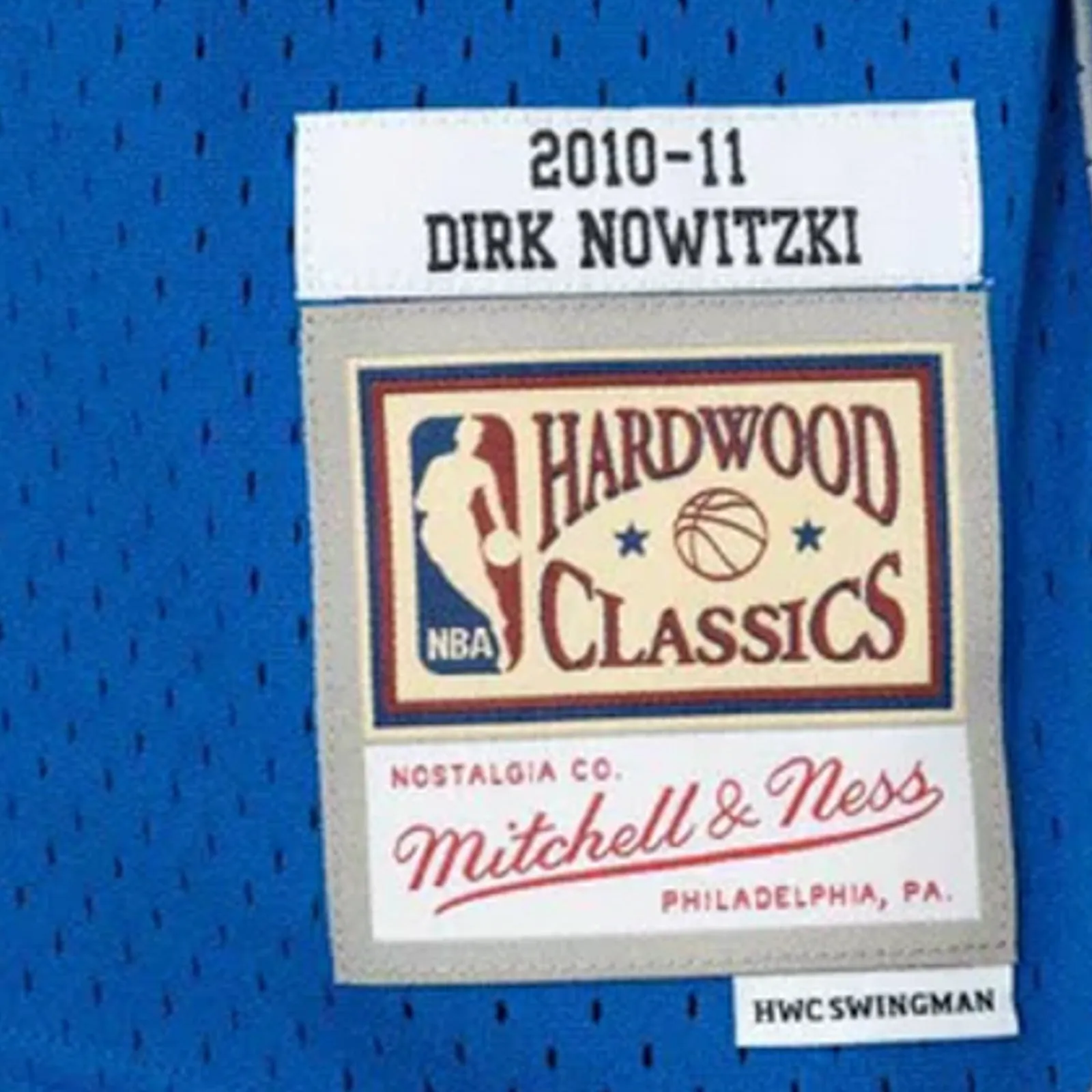 Dallas Mavericks 41 Dirk Nowitzki 2010-11 Hardwood Classics Swingman Jersey by Mitchell & Ness